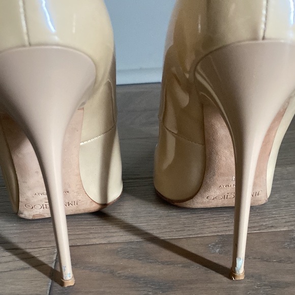Jimmy Choo Nude Anouk Nude Pump Heels - Picture 4 of 6